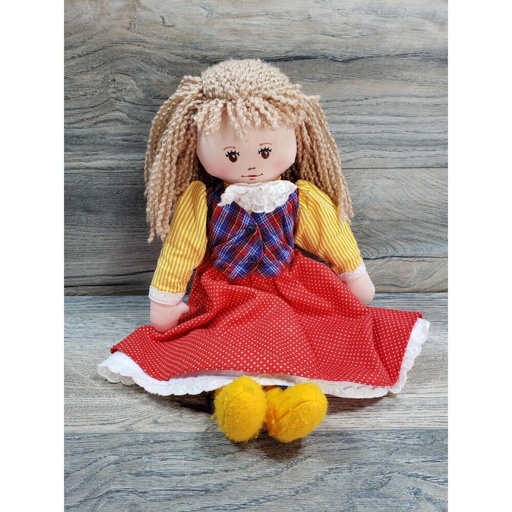 Merry Andrew Toys Doll Cloth Plush Renee Graef Shoebox Dolls 1990 Vintage